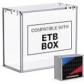 ETB Protector Case, 8mm + 5mm Thick Clear Acrylic Display Box with Strong Magnetic Lid, Moisture Resistant, Sturdy Storage &amp; Display, Compatible with Elite Trainer Box (Box Not Included)