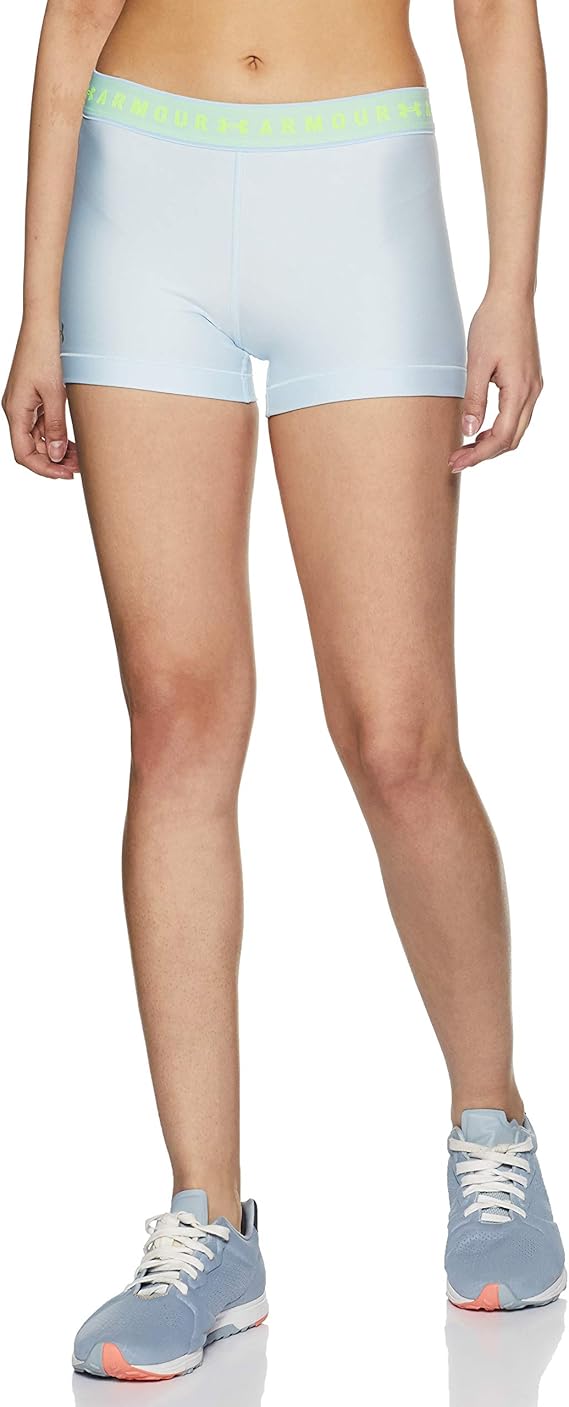 Under Armour Women's HeatGear Armour Shorty Shorts, Coded Blue (451