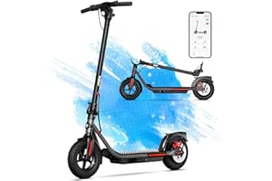 SISIGAD Electric Scooter Adults,10" Pneumatic Tires, 500W Motor,Max 18/25 Mile Range,25 MPH Top Speed Foldable E-Scooter for Adults with Cruise Control,Double Braking Systems Electric Scooter