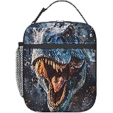 cromcu Insulated Lunch Box for Boys Girls Kids Dinosaur Lunch Box for Work,Picnic,School,Travel,Hiking,Beach or Fishing Polyester Dinosaur Theme Lunch Bag