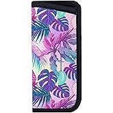 Giinly Tropical Leaves Neon Glasses Case Eyeglass Sunglass Case Soft Pouch Slim Portable Eyeglasses Sleeve