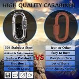 Ekunbuy 304 Stainless Quick Link 3/16 in Heavy Duty Locking Clip six pack view 3