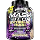 Mass Gainer Protein Powder | MuscleTech Mass-Tech Extreme 2000 | Whey Protein Muscle Builder for Men & Women | Protein + Crea