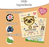 7th Heaven Sloth Face Sheet Mask Lotus Blossom Blueberry for Kids view 5