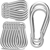 High-PQ Carabiner, Heavy Duty Galvanized Steel Spring Snap Hook Carabiner Clips with 770LBS Holding Capacity, Ideal for Outdoor, Hammock, Swing and Travel (M10 4Inch, 20PCS)