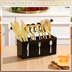 Suzile 2 Pcs Acrylic Cutlery Storage Organizer