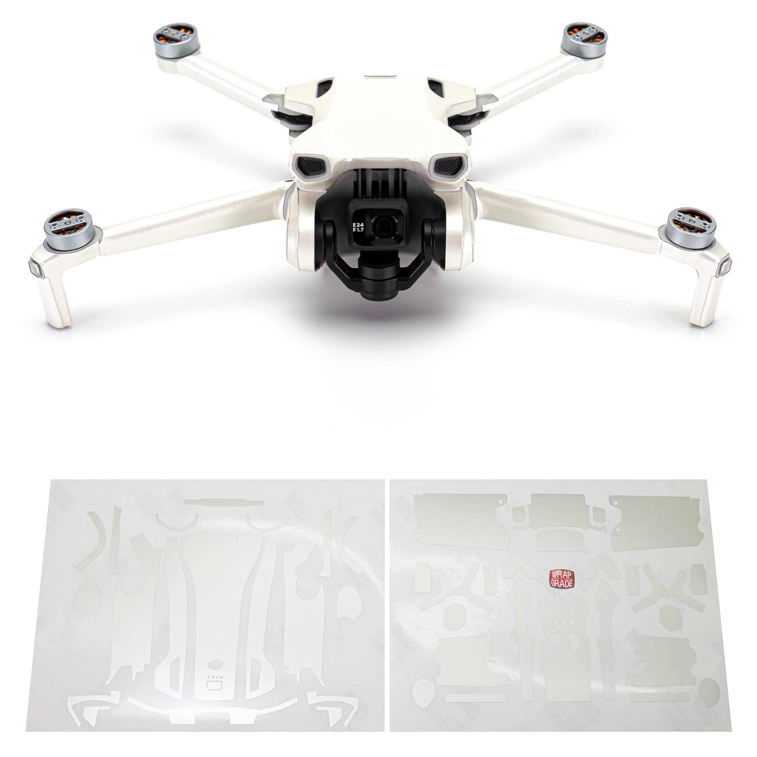 WRAPGRADE Skin Stickers compatible with DJI Mini 3 | Main Unit (MADAGASCAR PEARL)