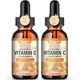2 Packs Liquid Vitamin C Drops 2000mg, 11-in-1 Liposomal Vitamin C Complex | Support Antioxidant, Skin &amp; Immunity| for Women &amp; Men| with Rose Hips, Echinacea, Citrus Bioflavonoids, Zinc &amp; Vitamin D3