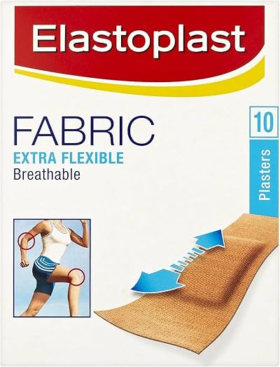Elastoplast Extra Tough Waterproof Fabric Plaster Strips 12 Pack Tan