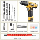PULITUO 12V Cordless Drill Kit 21+1 Torque 3/8 In Keyless Chuck LED Light view 3