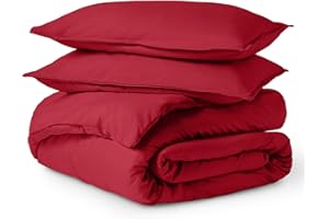 Bare Home Bedding Duvet Cover King/Cal King Size - Premium 1800 Super Soft Duvet Covers Collection - Lightweight, Cooling Duvet Cover - Soft Breathable Bedding Duvet Cover (King/Cal King, Red)