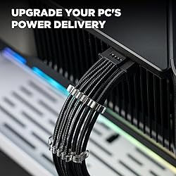 PCI-e 5.0 12VHPWR GPU Power Sleeved Cable