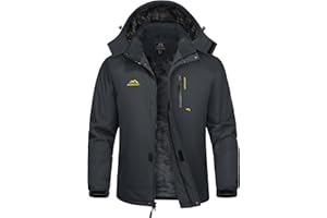 MAGCOMSEN Winter Coats for Men Ski Snow Jacket Waterproof Fleece Insulated Jackets Outdoor Snowboard Warm Parka Raincoat