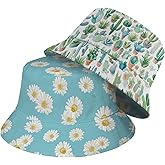 GANMP Bucket Hat for Women Men Unisex Sun Cap Packable Outdoor Fisherman Hat Headwear,Reversible Double-Side-Wear