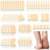 60Pcs Hydrocolloid Blister Bandages for Feet, Waterproof Gel Blister Pads & Blister Cushions for Foot Toes Heels Hands Shoes Blister Prevention Patches