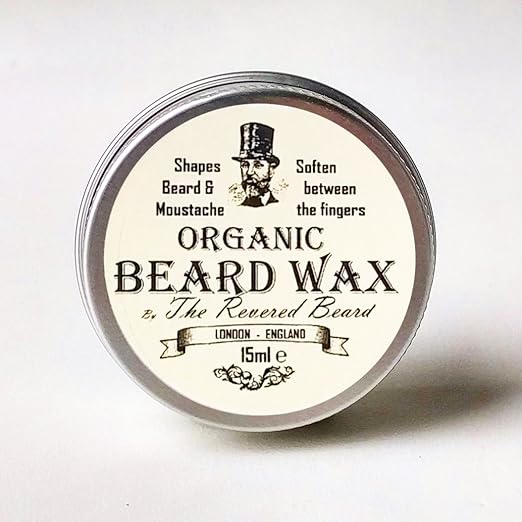15ml Organic Moustache Wax by Revered Beard. Premium Quality Beard