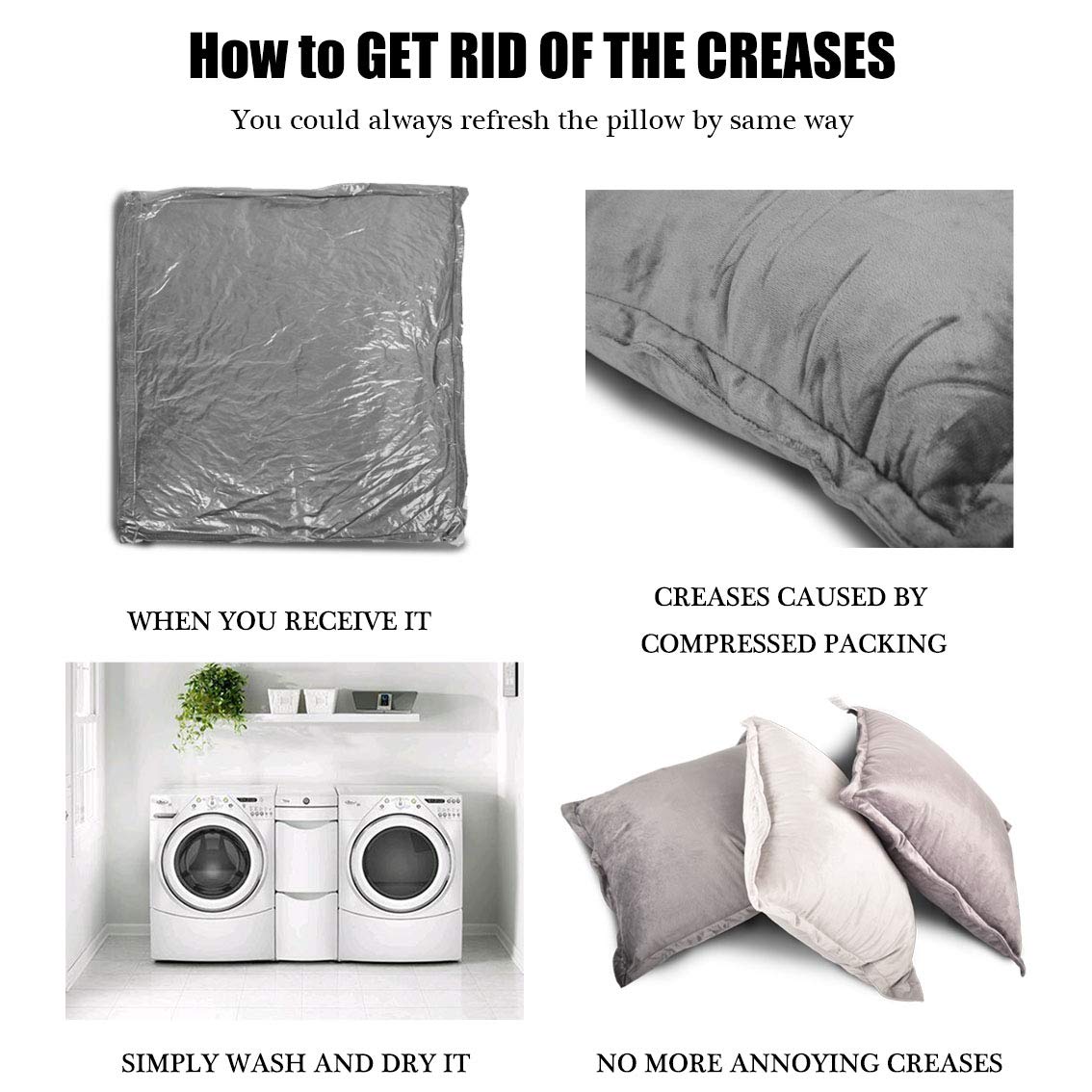 EDOW Velvet Throw Pillows (Set of 2), Soft Fluffy Down Alternative