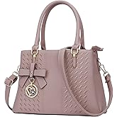 KKXIU Women Satchel Bags Handle Shoulder Handbags and Purses Pockets Zipper Leather Crossbody Bags