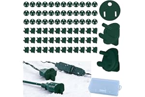 QINCLING 30 Sets Weatherproof Gaskets and Plug Protectors Covers, Outdoor Waterproof Outlet Plug Cover GFCI Extension Cord Connector Protector for Christmas Holiday Light Installation Stop Tripping (Green)