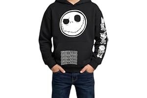 Disney The Nightmare Before Christmas Boys Jack Skellington Pullover Hoodie, Black, Sizes S-XL