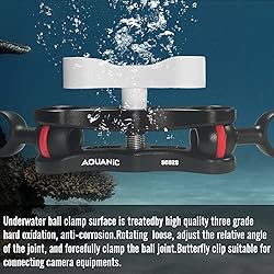 Nitescuba 2PCS 1'' Standard Ball Clamp Mount,Long