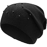 ZLYC Women Knit Slouchy Beanie Hats Soft Winter Stretch Skull Cap