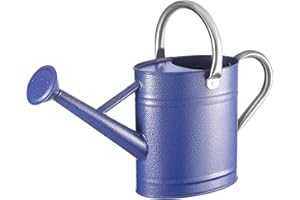CHERHOME Watering Can for Outdoor Plants&Indoor Plants,Plant Watering Can 1 Gallon,Metal Flower Garden Watering Can Water Can Watering Pot,Galvanized Steel Watering Can(Navy)