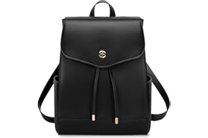 Missnine Small Backpack Purse for Women Fashion PU Leather Backpack Purse Ladies Travel Bag Casual Daypack Black