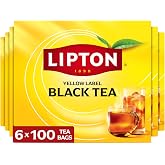 Lipton Black Tea Bags, 600 Count (100 Count 6-Pack), Premium Black Tea | 600 Lipton black tea bags with a blend of orange pekoe, pekoe cut black tea leaves