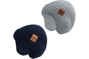 POXIMI Baby Boy Winter Hat Toddler Warm Beanie Girl Knit Hats with Earflap Kid Cute Earmuffs