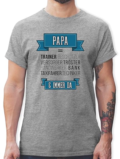 Vatertag - Papa ist. - Herren T-Shirt Rundhals