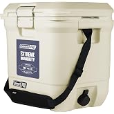 Coleman Pro 25-Quart Hard Cooler with Wheels, Desert Sand | Holds up to 36 cans with ice retention up to 3 days, Padded strap for easy carry, Great for sports &amp; outdoor events