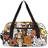 Funny Dogs Kids Duffle Bag for Boys Girls Dance Bag,Cute Graffiti Puppy Sport Gym Bags Overnight Travel Bags Teen Kids Weekender Bag for School Practice Gymnastic Ballet