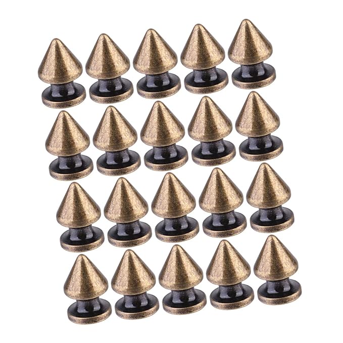 EXCEART Bullet Shaped Rivets DIY Fashion Shoes Stud Clothes Rivets Bag
