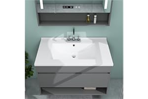 MEJE 30x18 Inch Drop in Rectanglar 3 Holes Bathroom Sink, Vanity Top Sink Only, for 4-inch Centerset Faucet, White (Faucet and Cabinet NOT included)