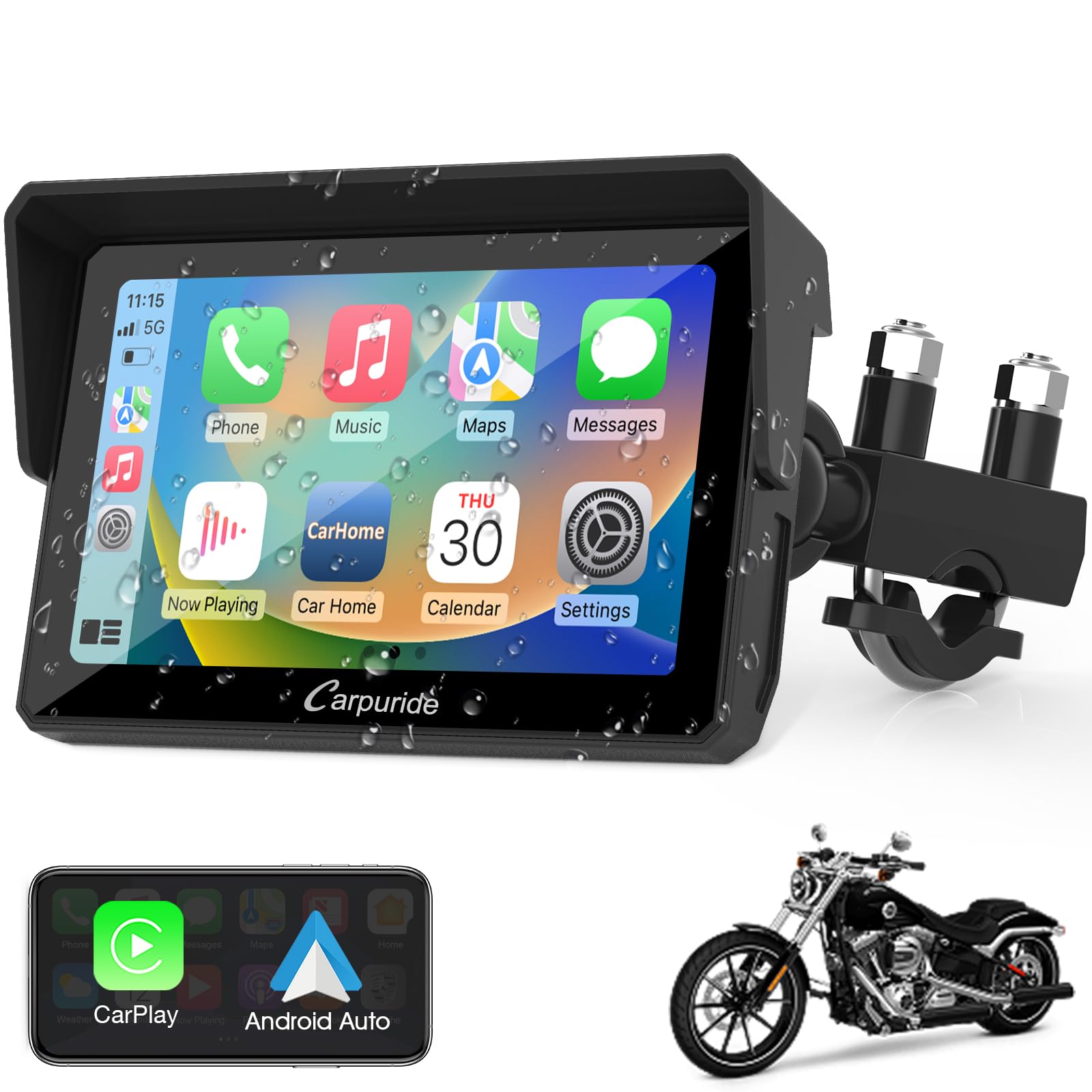 Carpuride W502 Motorcycle GPS Wireless Portable