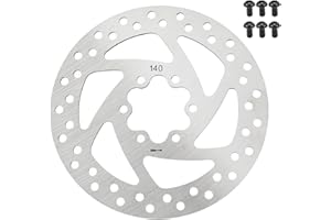 6 Hole Electric Scooter Brake Disk, 140mm Electric Scooter Brake Disk Stainless Steel 6 Hole Brake Disc with 6 Screws for Ele