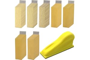 WHLLING Micro Detail Sander with 70PCS Sandpaper-Grit 80 120 180 240 320 400 600, 3.5”x 1”Micro Sanding Tools Detail Sander for Small Projects, Crafts Wood and Small Space Polish Sanding Works