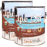 DeckWise Ipe Oil Hardwood Deck Semi-Transparent 250 VOC Natural Finish (Pack of 2, 1-Gallon Each)