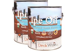 DeckWise Ipe Oil Hardwood Deck Semi-Transparent 250 VOC Natural Finish (Pack of 2, 1-Gallon Each)