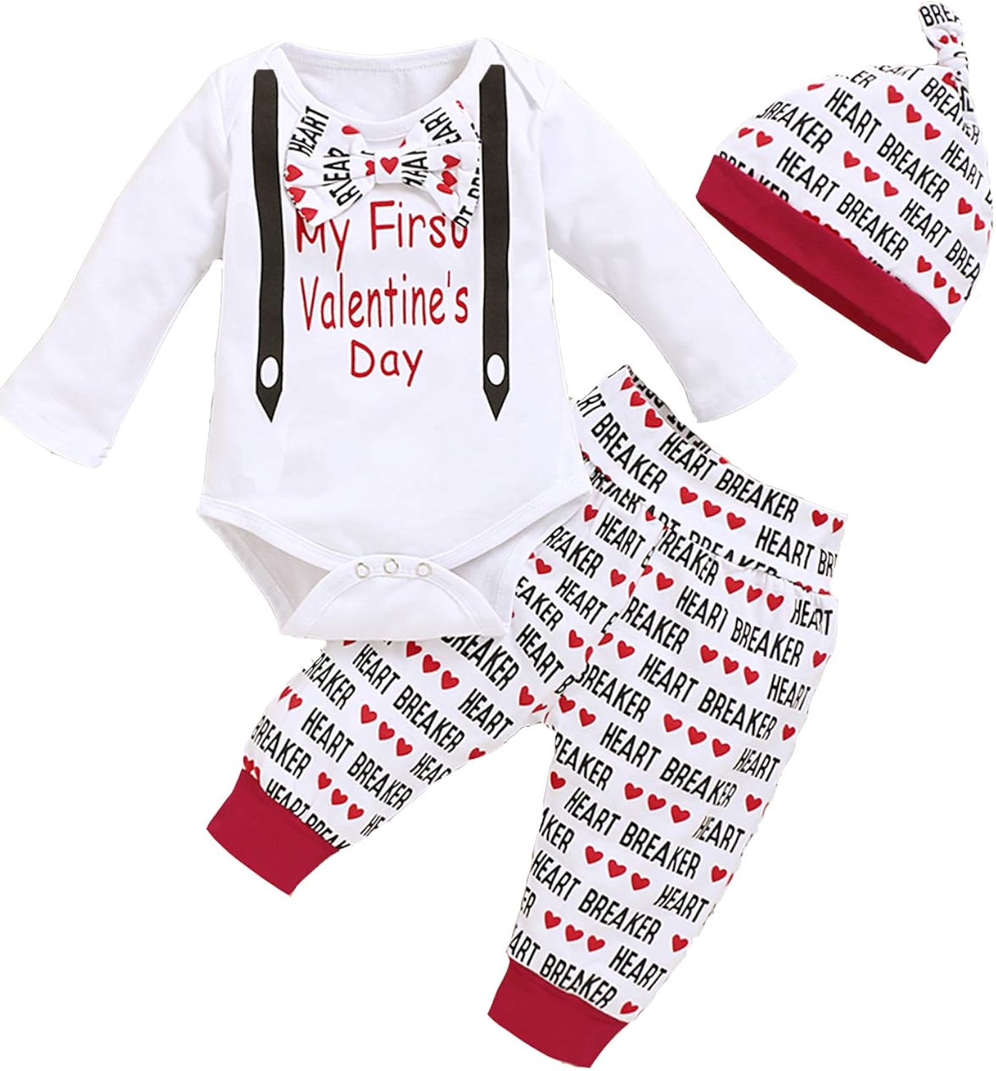 my first valentine's day outfit baby boy