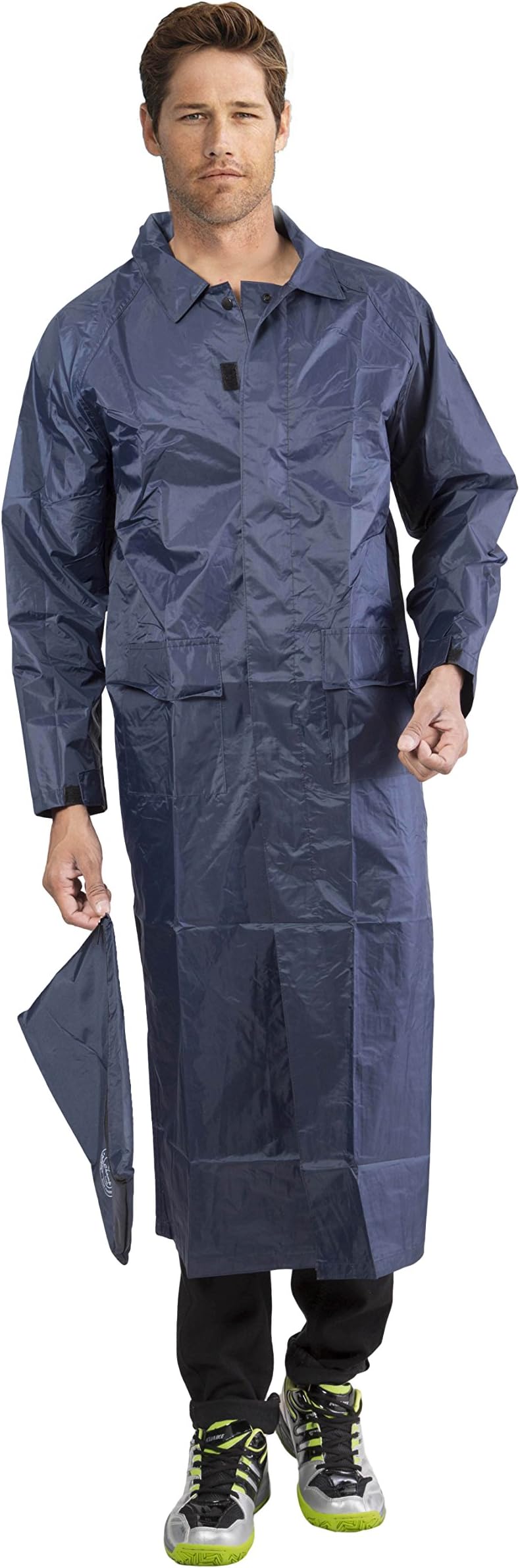 Hindustan Industries Men's Polyester Long Rain Coat