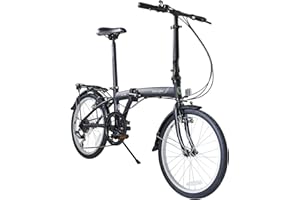 Dahon SUV D6 Folding Bike, Lightweight Aluminum Frame; 6-Speed Gears; 20” Foldable Bicycle for Adults