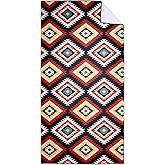 XSMEI Southwestern Aztec Aesthetic Beach Towel Extra Large 36"x72", Diamond Geometric Microfiber Towels for Cruise Pool Travel Camping Picnic, Sand Free & Quick Dry, Thin & Lightweight