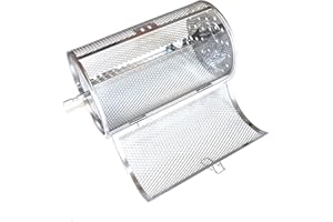 XANHOY Air Fryer Basket 360 Degree Rotating Grill Roaster Drum Rotisserie Grill Rotarys Baking Cage For Peanut Dried Nut Bean