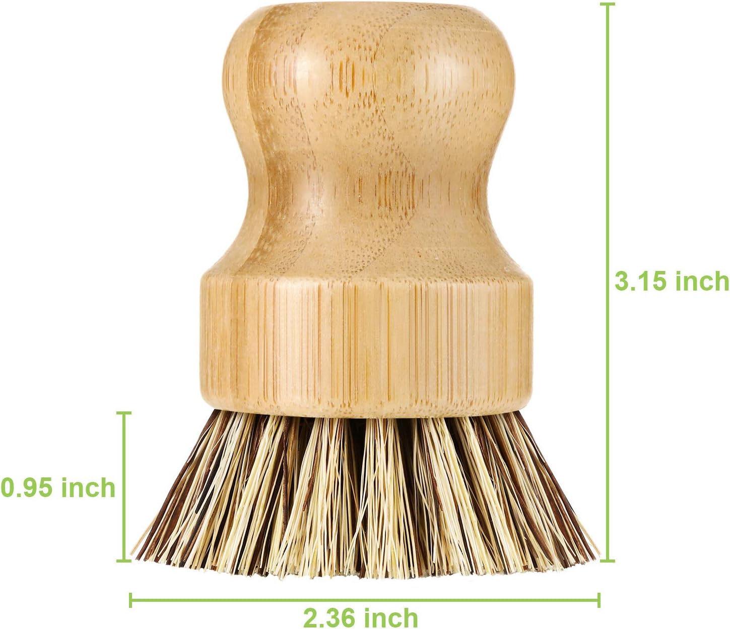 4 Piezas Mini Cepillos de Fregar Platos de Bambú Cepillos de Limpiar