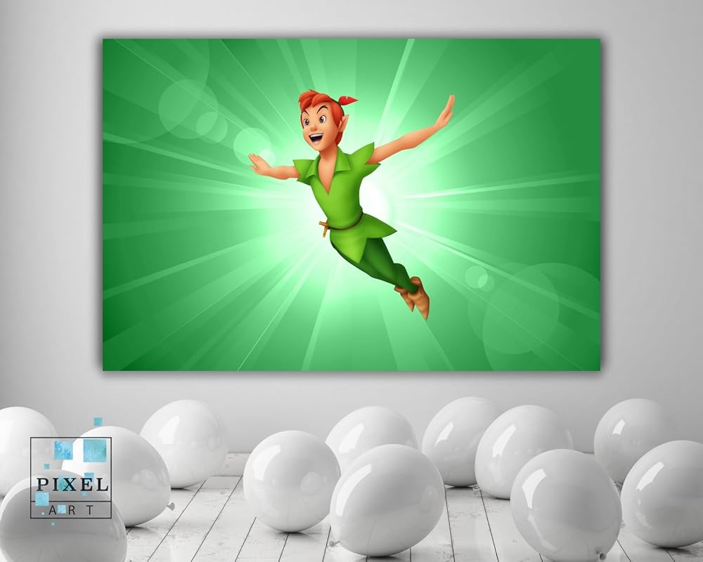 Amazon.com: Peter Pan Disney Character Kids Canvas Print Wall Hanging