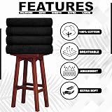 Lions Bath Towels Set of 4 600 GSM Egyptian Cotton Large 75x135cm Black view 3
