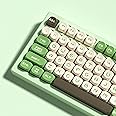 dagaladoo Double Shot PBT keycaps Set,MOA Profile keycaps 75% 100%,Dye Sublimation Keyboard caps,130 Keys Custom Key caps for Gateron MX Switches Mechanical Keyboard (Green/Beige/Brown)