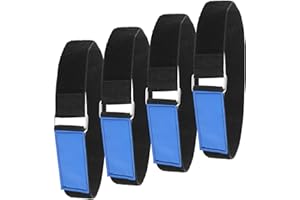 AOHEKE Ladder Rack Tie Down Straps Reusable Straps Adjustable with Nylon Hook and Loop Multipurpose Securing Straps for Ladder RV Truck or Boat 33''x 2’' Pack 4